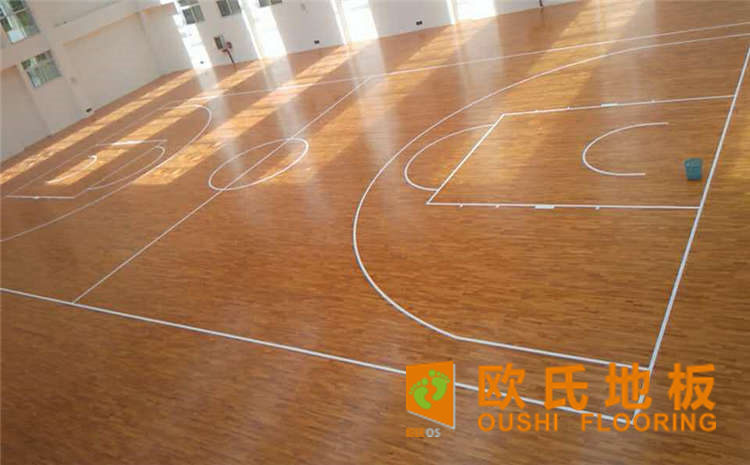 常用的篮球实木运动地板施工