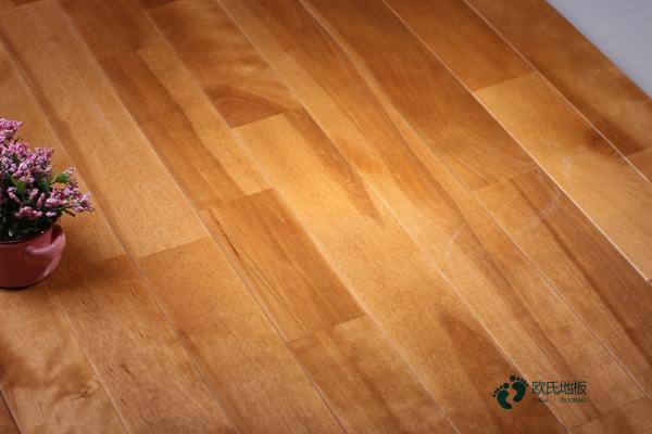 枫桦木篮球场木地板结构